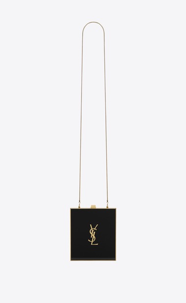 tuxedo box bag nera e color oro in plexiglass